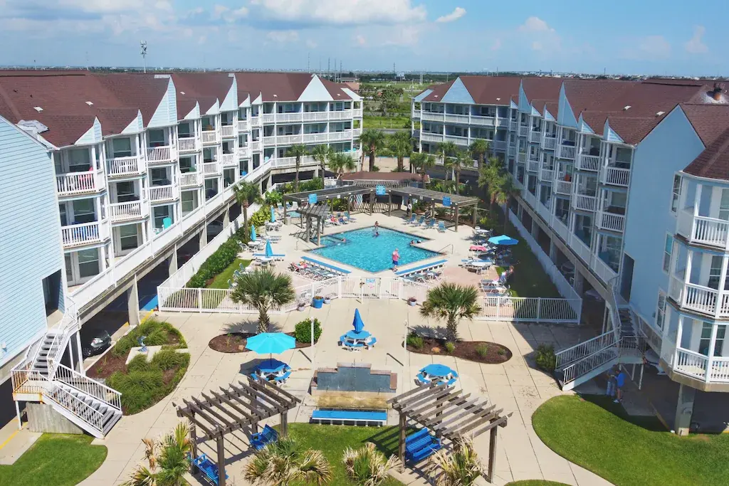 Resort pool courtyard at the Seascape complex, home of Condo 2308