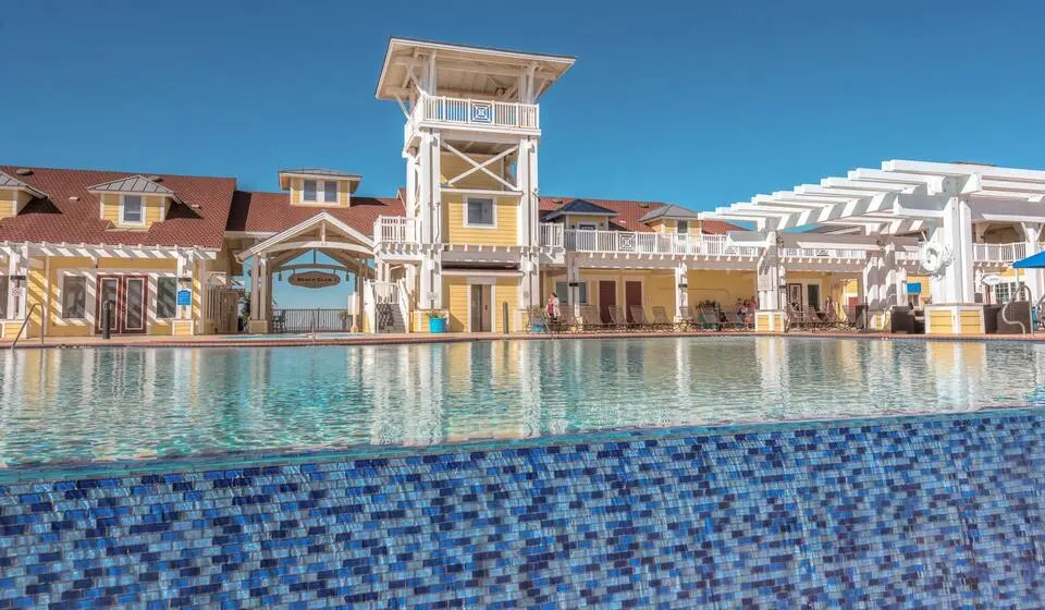 Resort pool beside the Beach Club tower at Pointe West