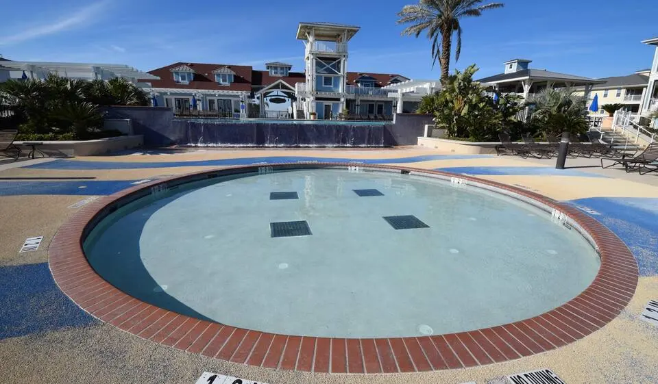 Resort hot tub at Pointe West, Galveston